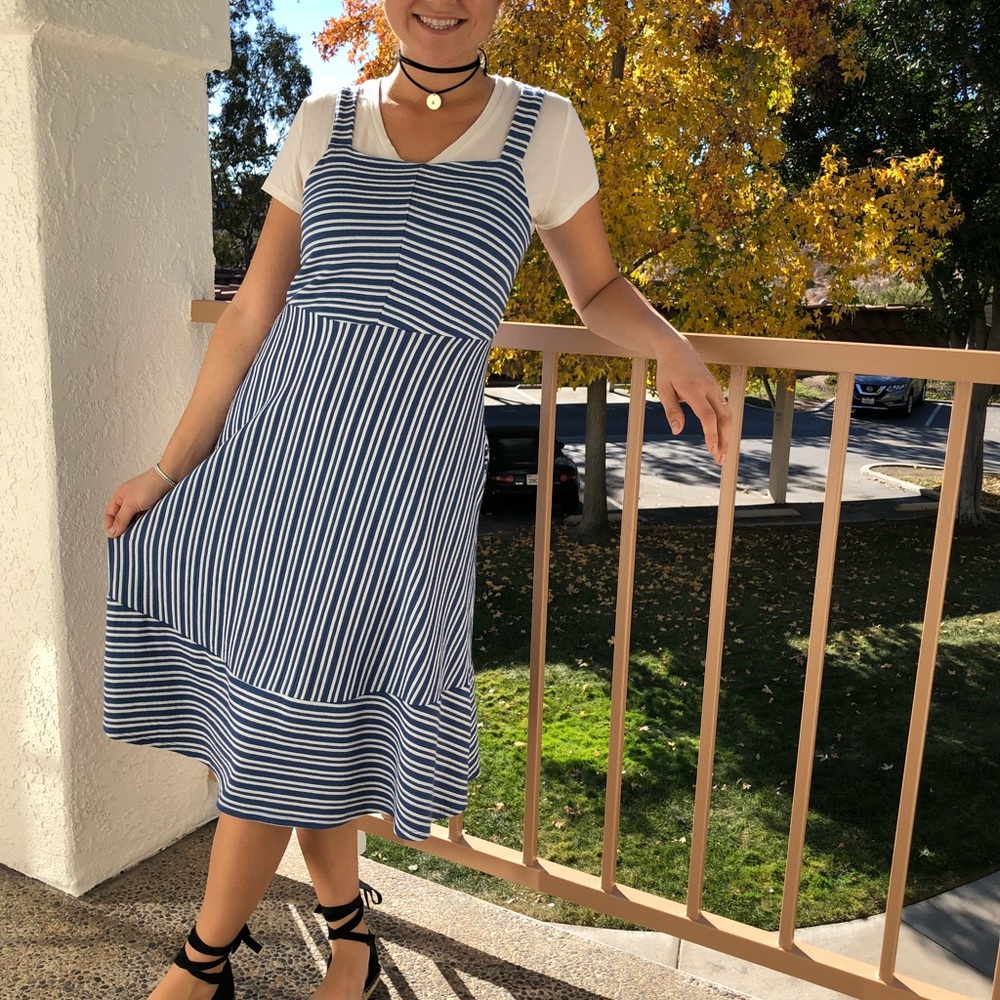 striped Dress w/ Pockets